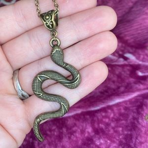 Bronze serpent necklace